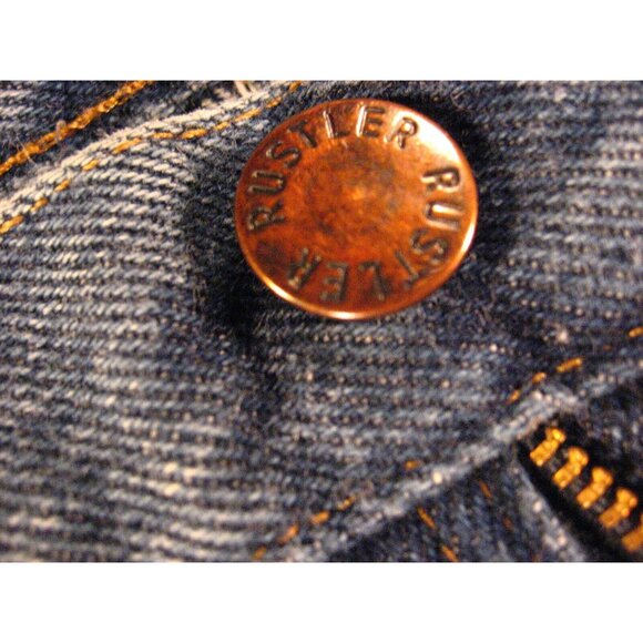 Rustler Womens CUTOFF JEANS SHORTS 32 x 34 Blue Daisy Dukes Cowgirl - Picture 5 of 9